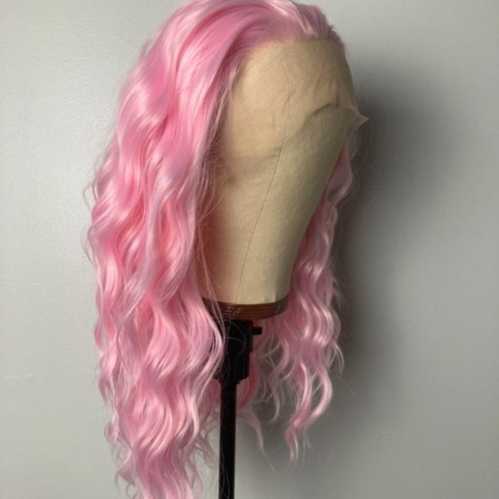 Light Pink Wig Lace Front Wig - Picture 6 of 9